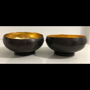 Michael Aram black and gold decorative bowls (set of 2)